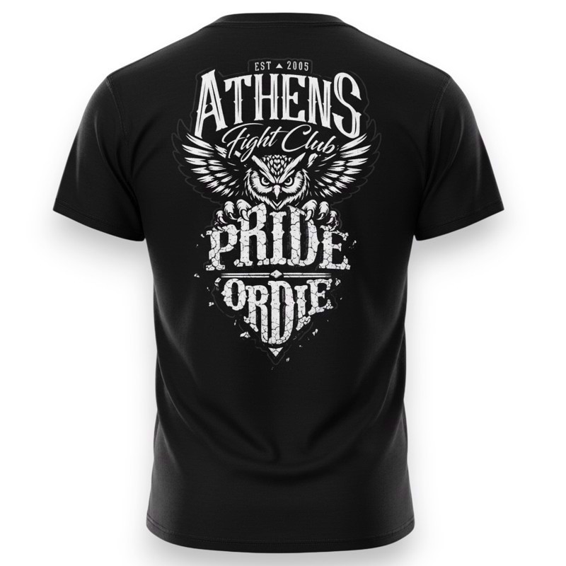 PRiDEorDiE athens fight Club T-Shirt - black